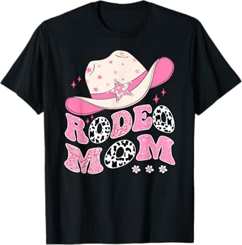 Rodeo Mom Pink CowGirl 1St Birthday Family Matching T-Shirt