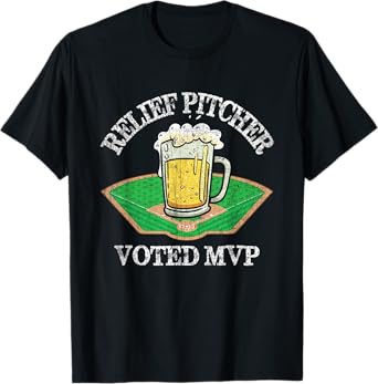 Relief Pitcher - Beer and Baseball Funny T-Shirt
