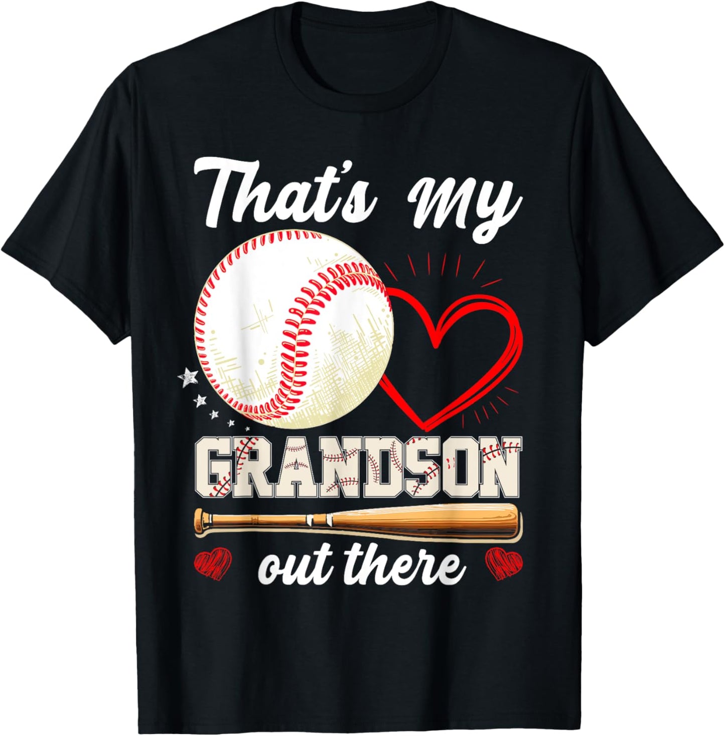 That'S My Grandson Out There Baseball Grandma Mother's Day T-Shirt