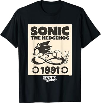 Sonic The Hedgehog 1991 Epic Run Vintage Sketch T-Shirt