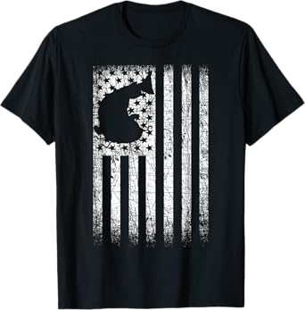 Catfishing American Flag - Catfish Angler Fisherman Gift T-Shirt