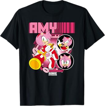 Sonic The Hedgehog Amy Rose Multi Pose Poster T-Shirt