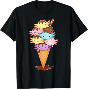 Axolotls Ice Cream Funny Axolotl Gifts For Men Women Boy Kid T-Shirt