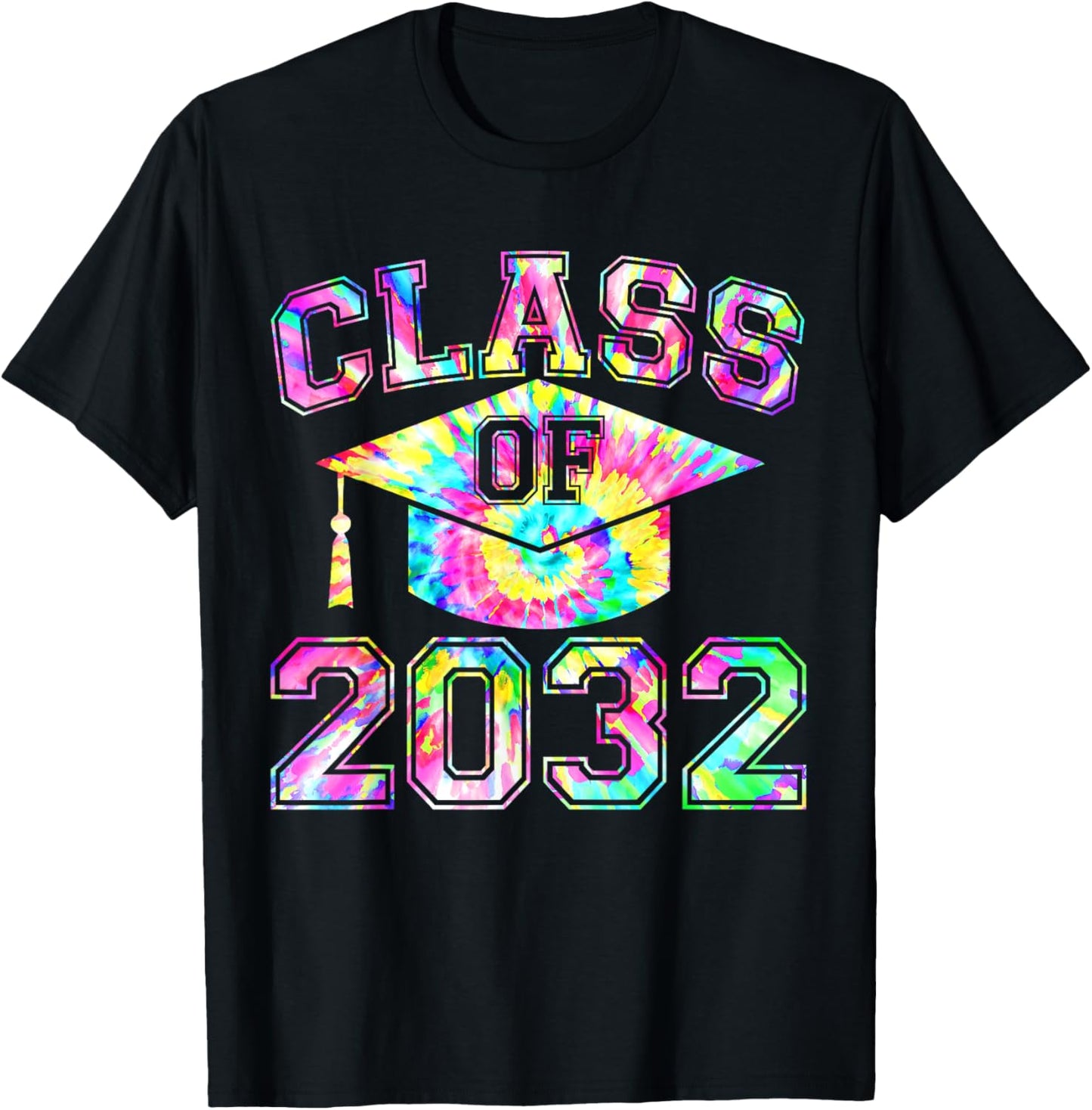 Tie Dye Future Class of 2032 Senior Graduation Tee by TeeBrew