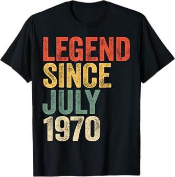 Legend 1970 55th Birthday Gifts for Men Women 55 Year Old T-Shirt