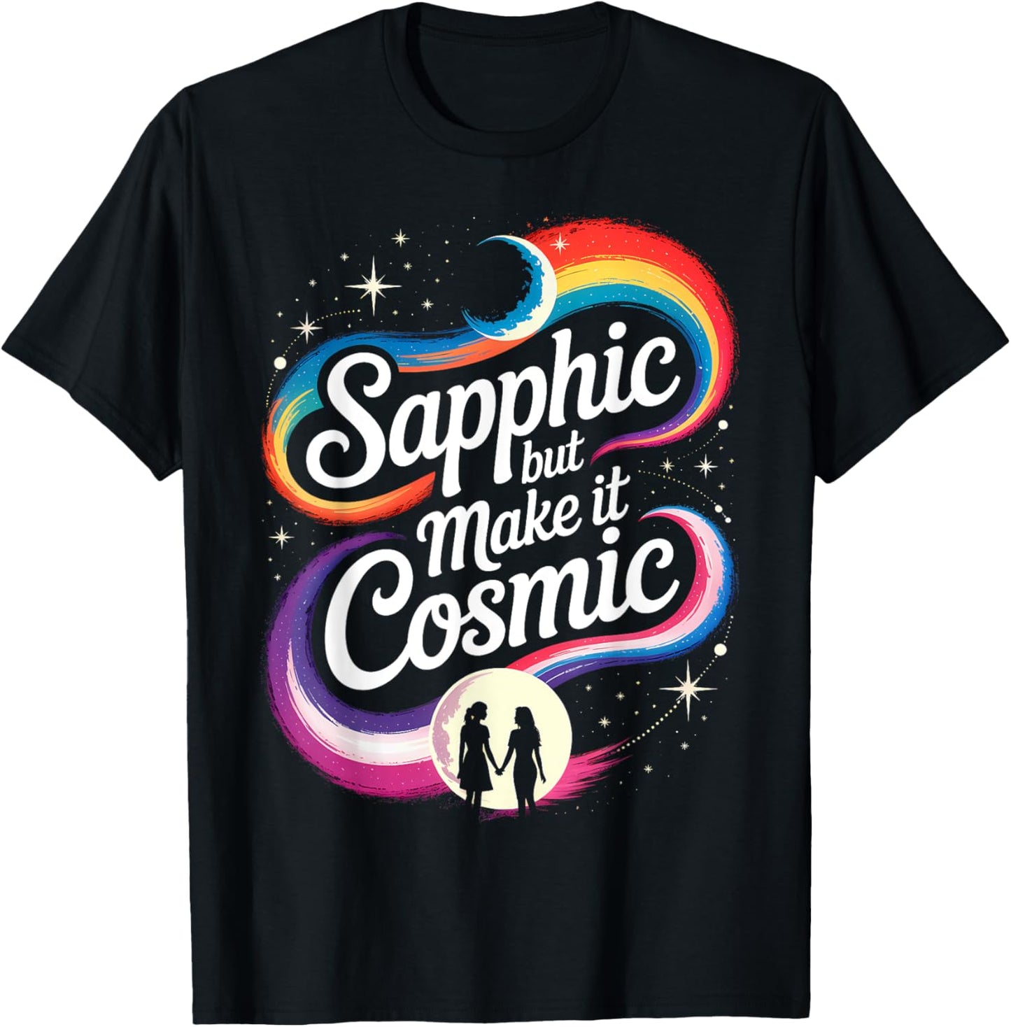 Sapphic But Make It Cosmic Subtle Lesbian T-Shirt