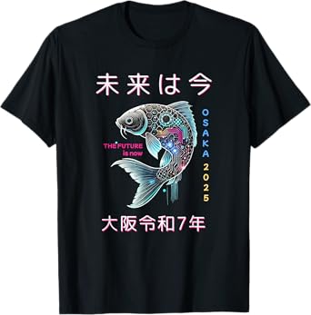 Osaka 2025 Japan futuristic Koi Design. The future is now T-Shirt