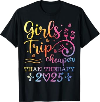 Girl's Trip 2025 Sister Women Friends Vacay Lover Road Trip T-Shirt