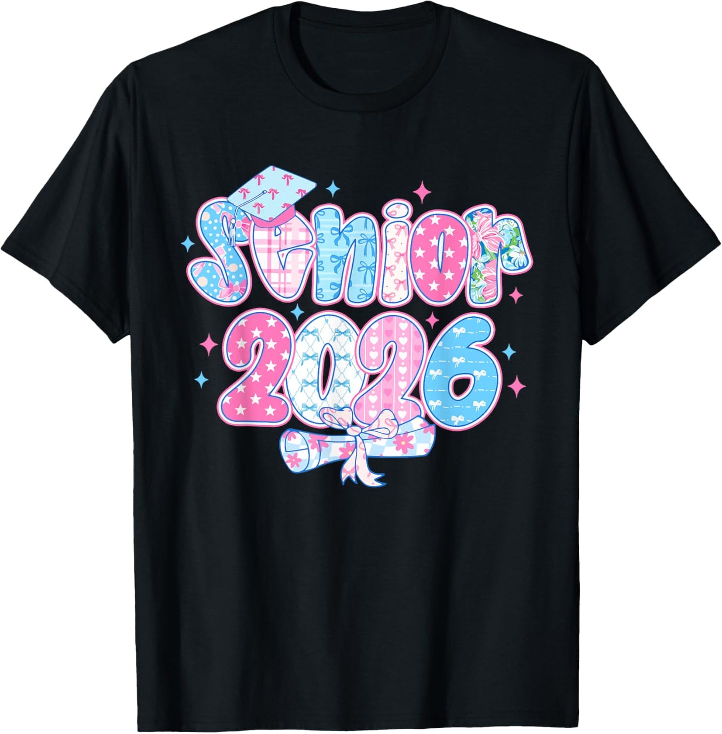 Floral Senior 2026 Coquette Bow Class Of 2026 Graduation T-Shirt