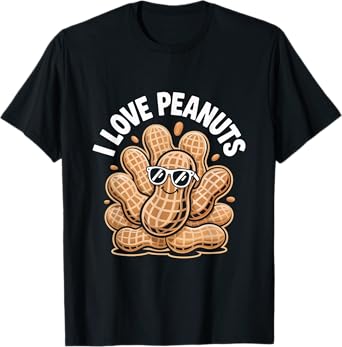 I Love Peanuts Funny Peanut Character T-Shirt