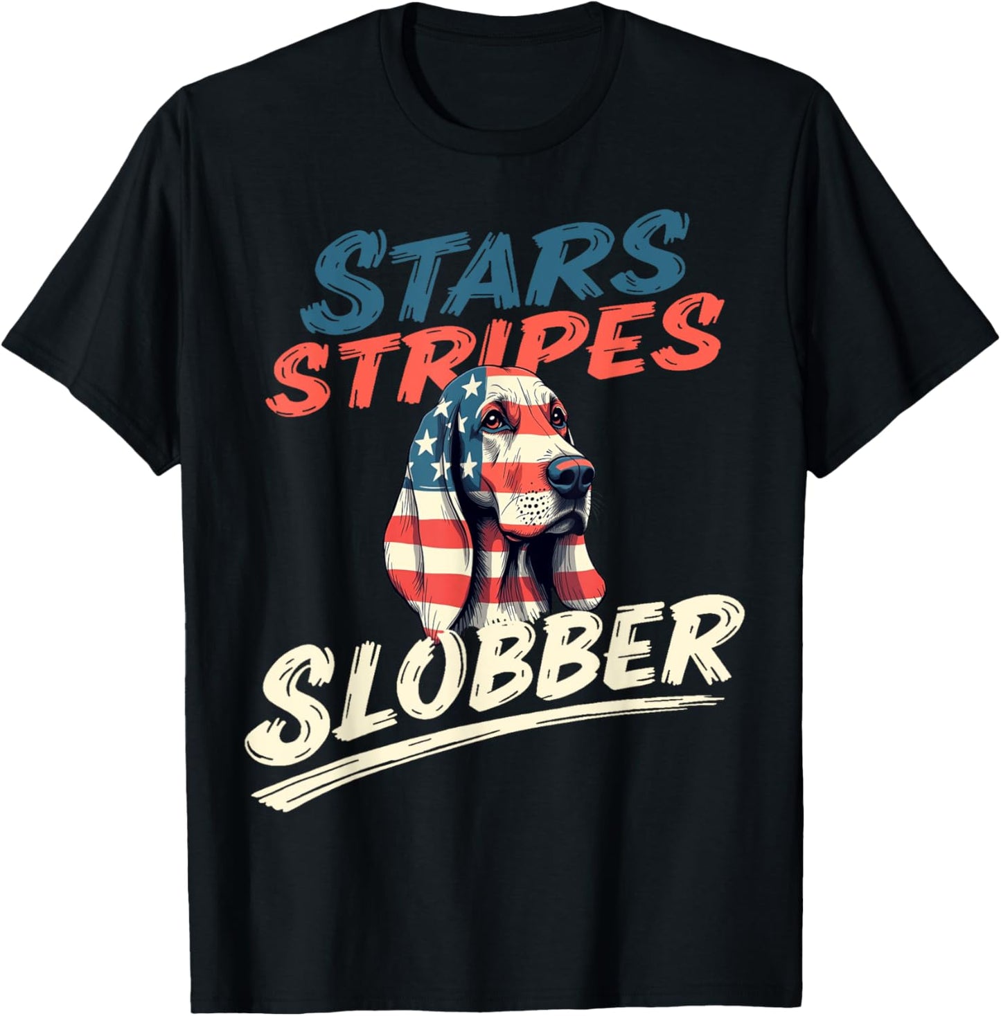 Funny Basset Dog Vintage Basset Hound American Flag T-Shirt