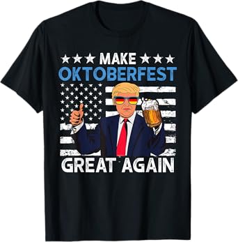 Make Oktoberfest Great Again Shirt Trump Prost Beer Mug Men T-Shirt