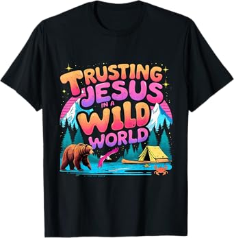 Trusting Jesus in a Wild World VBS 2025 Camping Theme T-Shirt