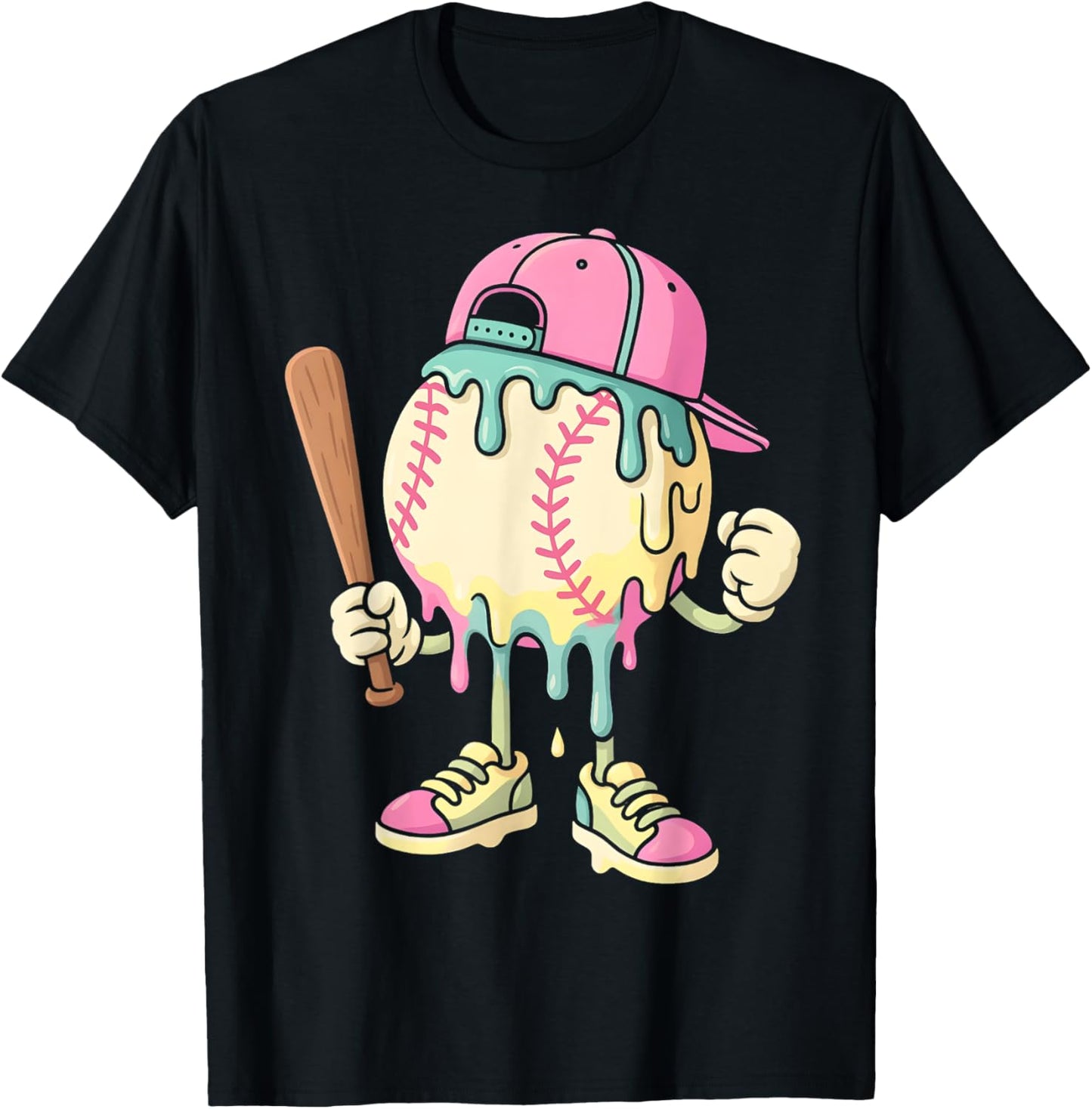 Ice Cream Baseball Drip For Girls Spots Sweet Drip Tee by TeeBrew
