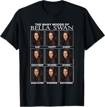 Twilight Saga The Many Moods of Bella Swan Meme Movie T-Shirt