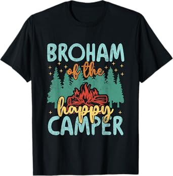 Broham of Happy Camper 1st Birthday Party Retro Broham T-Shirt