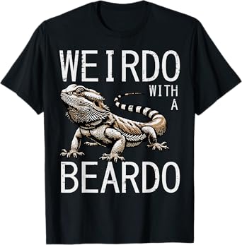 Bearded Dragon Weirdo Beardo Funny Beardie Men Women Kids T-Shirt