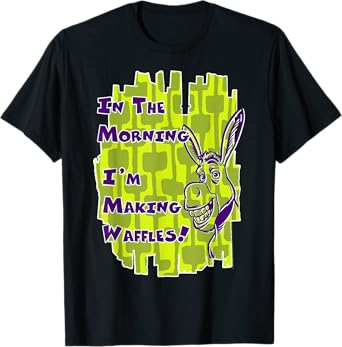 Shrek Donkey I'm Making Waffles Text Poster T-Shirt