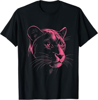 Pink Design Panther Black T-Shirt