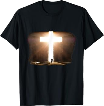 Jesus Christ Faith Cross in the Rock Christian Running Men T-Shirt