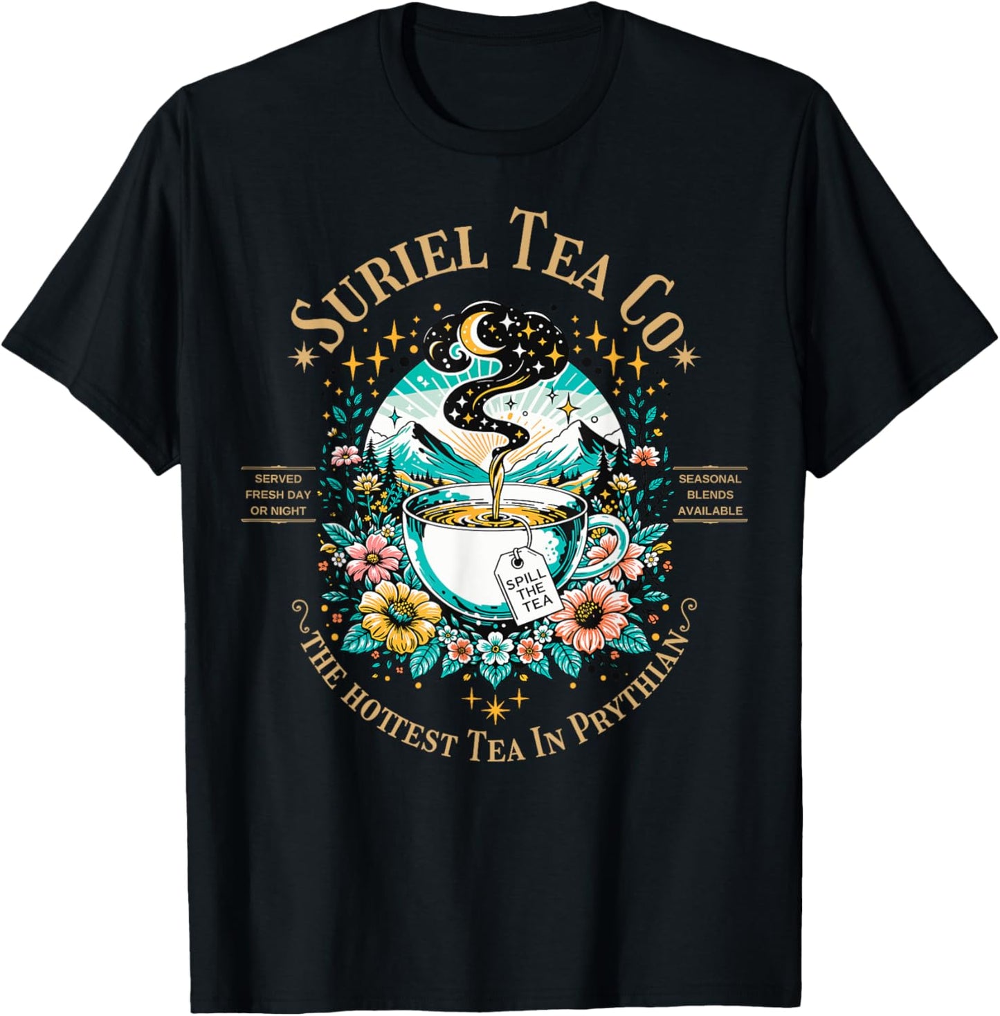 Suriel Tea Co City of Starlight Night Court Bookish Sjm Book T-Shirt