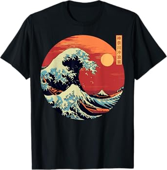 Japanese The Great Wave Kanagawa Retro Japan T-Shirt