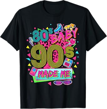 Vintage 1980s 80s Baby 1990s 90's Made Me Retro Nostalgia T-Shirt