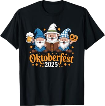 Funny Oktoberfest Gnome 2025 Bavarian Festival T-Shirt