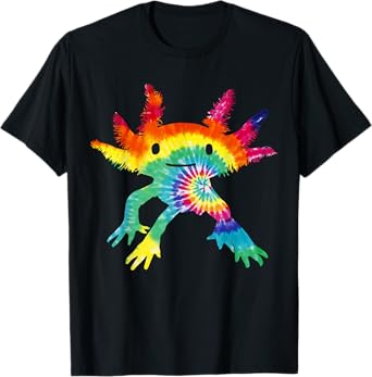 Cute Tie-Dye Axolotl Shirt Kids Boy Girl Salamander Axolotl T-Shirt