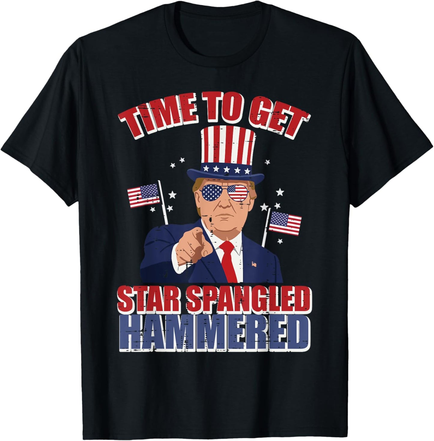 4th Of July Star Spangled Hammered Patriotic Men Women T-Shirt