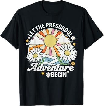 Let The Preschool Adventure Begin Retro First Day Of School T-Shirt