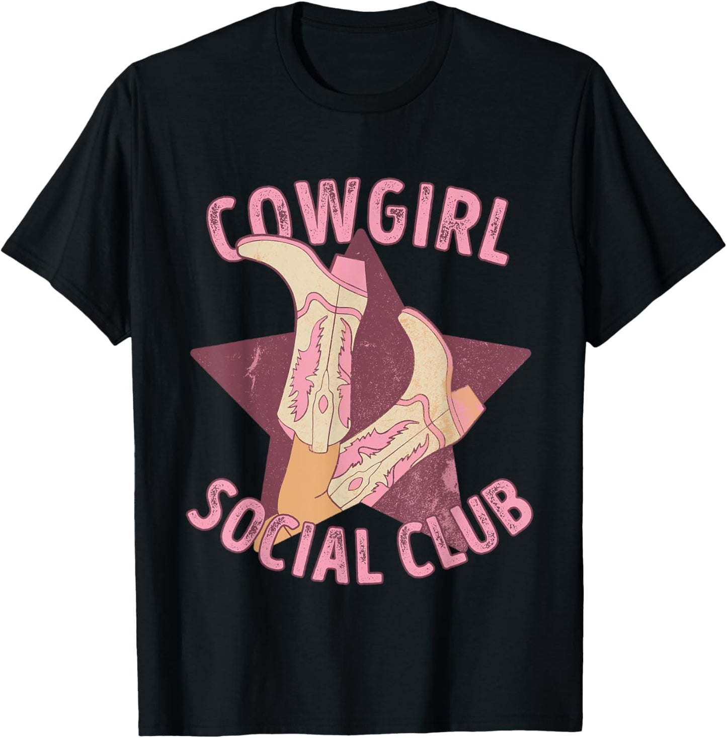 Cowgirl Social Club Western Boots Aesthetic Country Girls T-Shirt