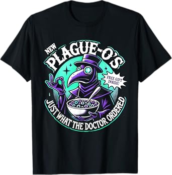 Plague Doctor Shirt Cereal Parody Plague O's Plague Doctor T-Shirt