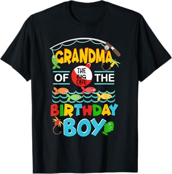O Fish Ally One Birthday Outfit Grandma Of The Birthday Boy T-Shirt