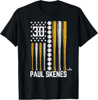 Baseball American Flag Paul Skenes Pittsburgh Baseball MLBPA T-Shirt