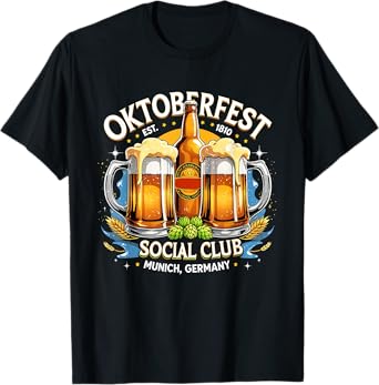 Oktoberfest Social Club Munich Beer Lovers Drinking Team T-Shirt