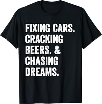 Weekend Warrior T-Shirt Fixing Cars Cracking Beers Brew Love T-Shirt