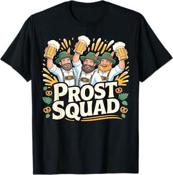 Prost Squad Oktoberfest Beer Pretzel Bavarian Party T-Shirt