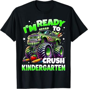 I'm Ready To Crush Kindergarten Monster Truck Boys T-Shirt