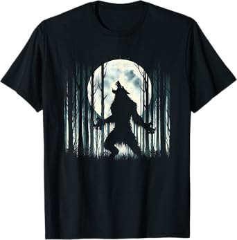 Werewolf Howling At Full Moon - Alpha Wolf Meme Literally Me T-Shirt
