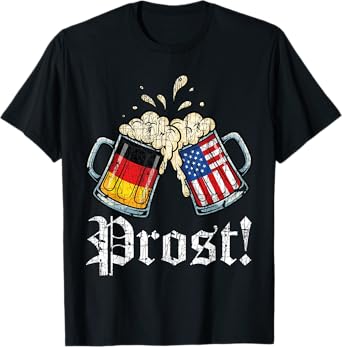 Prost Beer German American Flag Oktoberfest Men Women Mug T-Shirt