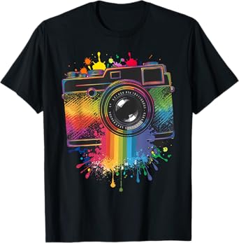 Photography Art Camera Rainbow Photographer T-Shirt