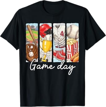 Game Day Baseball Men Women Kids Retro Graphic T-Shirt