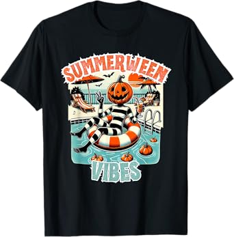 Summerween Vibes Halloween in Summer Design T-Shirt