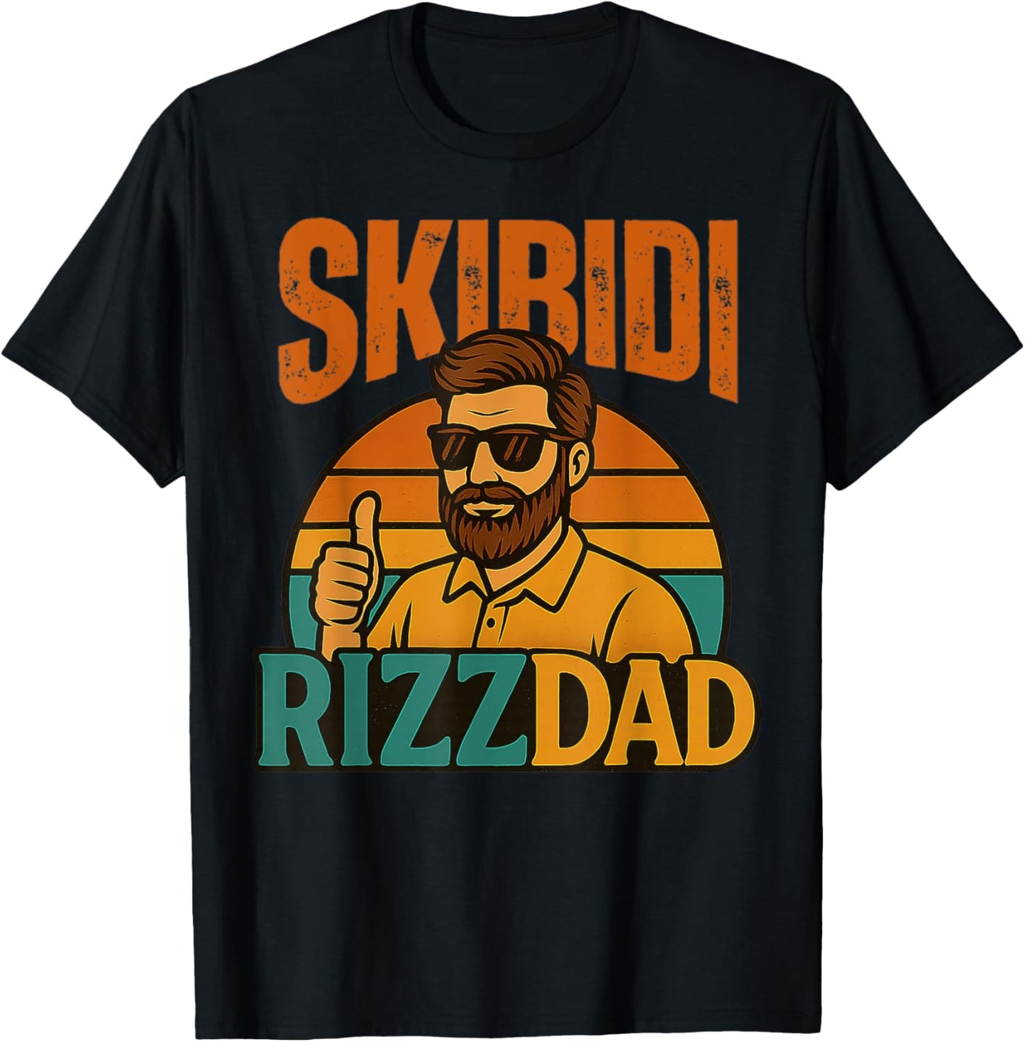 Mens Funny Father’s Day Skibidi RizzDad T-Shirt