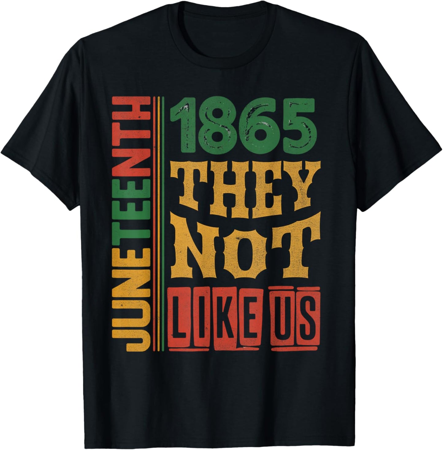 They Don't Like Us Shirt Juneteenth 1865 Pride Black History T-Shirt