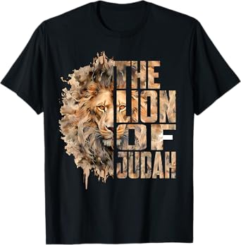 Lion Of Judah Jesus Christian Faith Men Women Gift T-Shirt