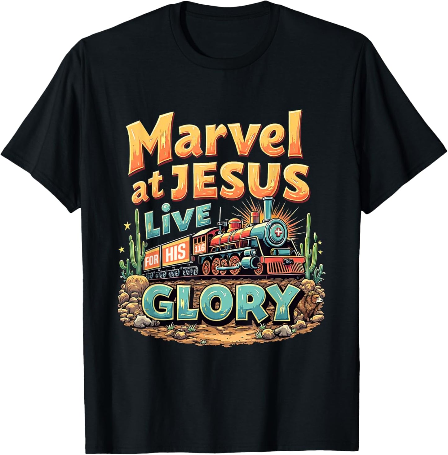 VBS 2025 His Glory Junction Train True North Christian Camp T-Shirt