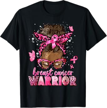 Breast Cancer Awareness Warrior Black Women Melanin Survivor T-Shirt