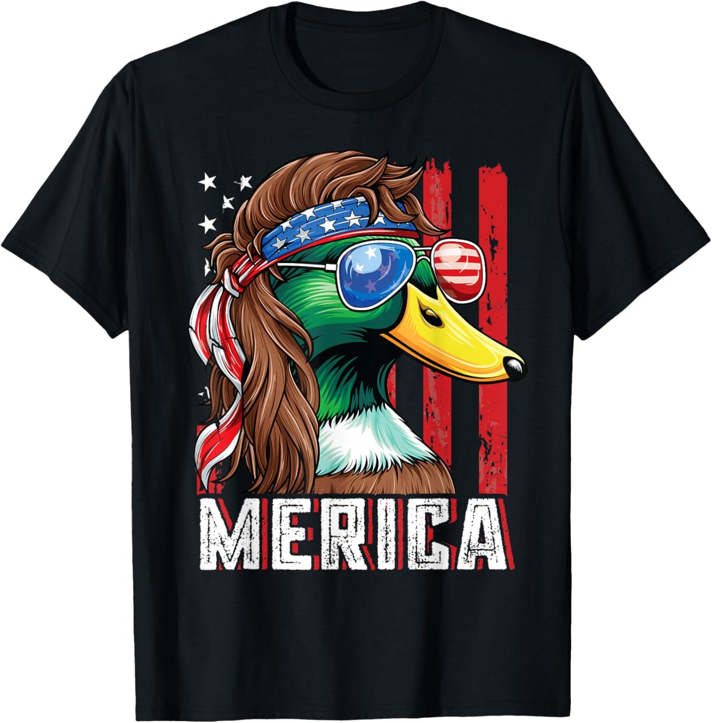 Duck Hunter Shirt USA Flag Merica Funny Waterfowl Hunting T-Shirt